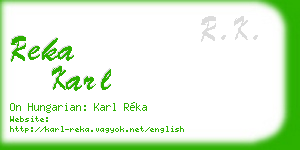 reka karl business card